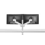 Colebrook Bosson Saunders Lima - White - Tilt +80/-10 degrees - Max Dual Monitor Arm, Load 6.5kg - VESA 75 & 100mm