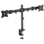 Digitus DA-90349 15-27" Dual Monitor Stand with Clamp Base Tilt: +/-30°Swivel: +/-90°Rotation: 360° VESA Mounting75 x 75100 x 100