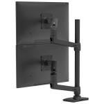 Ergotron 45-509-224 LX Dual Stacking Arm Tall Pole Matte Black