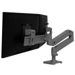 Ergotron 45-684-293 LX Pro Desk Dual Direct Armr - Dark Grey - Height Adjustable - 2 Display(s) Supported - 68.6 cm (27") Screen Support - 8.53 kg Load Capacity - 100 x 100, 75 x 75 - VESA Mount Compatible - Aluminium