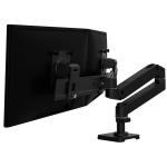 Ergotron 45-684-292 LX Pro Desk Dual Direct Arm - Black - Height Adjustable - 2 Display(s)Supported- 68.6 cm (27") Screen Support - 8.53 kg Load Capacity - 100 x 100, 75 x 75 - VESA Mount Compatible - Aluminium