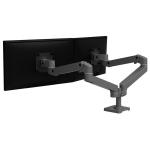 Ergotron 45-686-293 LX Pro Dual Side-by-Side Arm - Dark Grey - Height Adjustable - 2 Display(s)Supported - 68.6 cm (27") Screen Support - 75 x 75, 100 x 100 - VESA Mount Compatible - Aluminium