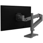 Ergotron 45-695-293 LX Pro Desk Monitor Arm, Tall Pole - Dark Grey - Height Adjustable - 1 Display Supported - 86.4 cm (34") Screen Support - 9.98 kg Load Capacity - 100 x 100, 75 x 75 - VESA Mount Compatible