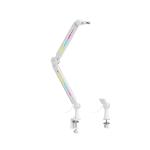 KONIC KMA-21L White Aura RGB Microphone Arm Stand Desktop Mount - Included 3/8" or 5/8" Adaptors