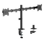 KONIC 17"-32" Eco Dual Monitor Stand - Steel Articulating Arm - Weight Capacity 10kg Per Screen - VESA 100x100 75x75