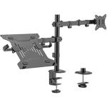 KONIC 17"-32" Eco Monitor Stand With Laptop Tray - Steel Articulating Arm - Weight Capacity 2-9kg - VESA 100x100 75x75