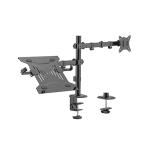 KONIC 17"-32" Eco Monitor Stand With Laptop Tray - Steel Articulating Arm - Weight Capacity 2-9kg - VESA 100x100 75x75