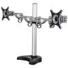 Loctek Eco Mount Dual Monitor 10"-27" Desk Mount, Ergonomic Swivel 360deg Arm - Tilt 15deg - Max Load 8kg Per Arm - VESA 75 & 100mm - Lift 200-400mm - Clamp Or Grommet Installation - 5 Years Warranty
