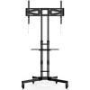 Loctek 32"-65" Mobile Trolley TV Cart - Max Load 40kg - Height Adjustable 963-1424mm - 5 Years Warranty