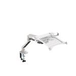 Loctek Pro Mount Gas Spring Laptop Stand Riser - Support 10.1"-17.3" Notebook - White - Max Load 3-9 KG - Clamp Or Grommet Installation - 5 Years Warranty