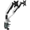 Loctek Pro Mount, 17"-30" Dual Ergonomic Gas Spring Monitor Stand - White - VESA 75 & 100mm - Max Load 2-9KG Per Arm - 5 Years Warranty