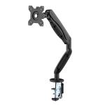 FlexiSpot 17"-32" Single Monitor Stand, Aluminum Gas Spring Arm - Black - Swivel 180deg - With Quick Release VESA Plate - VESA 75 & 100mm - Load Capacity 3-12 KG - Clamp Or Grommet Installation - 5 Years Warranty