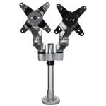 StarTech.com ARMDUALPS Desk Mount Dual Monitor Arm - Premium Articulating Monitor Arm - up to 30 VESA Mount Displays - Height Adjustable Monitor Mount - Rotate/Tilt/Swivel - Clamp/Grommet - Silver