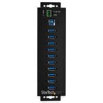 StarTech.com 10 Port USB 3.0 Hub with Power Adapter Metal Industrial USB-A Hub with ESD & 350W Surge Protection - Din / Wall / Desk Mountable - High Speed USB 3.1 Gen 1 5Gbps