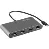 StarTech.com Thunderbolt 3 Dual 4K Mobile Dock 2x DisplayPort - 1x USB 3.2 - 1x RJ45 - No Power Delivery