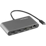 StarTech.com Thunderbolt 3 Mini Dock Portable Dual Monitor - HDMI 4K 60Hz - 2x USB-A Hub (3.2/2.0) - GbE - 28cm TB3 Multiport Adapter - Mac / Windows - Upgraded Version of TB3DKM2HD