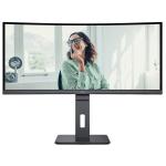 AOC CU34P3CV 34" WQHD USB-C Ultrawide Curved Business Monitor with Internal Power 3440x1440 - DisplayPort - HDMI - USB-C 65W - USB Hub - RJ45 - KVM - Speaker - Height / Swivel Adjustable - 100x100 VESA
