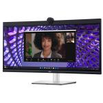 Dell P3424WEB 34" Ultrawide QHD Curved Conference Monitor With Built-in Camera 3440x1440 - IPS - DisplayPort - HDMI - USB-C PD 90W - RJ45 - USB Hub- Height / Swivel / Tilt Adjustable - 100x 100 VESA