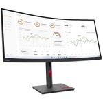 Lenovo ThinkVision T34w-30 34" Ultrawide QHD Curved Business Monitor with USB-C 75W 3440x1440 - DisplayPort - HDMI - USB-C -- 1500R - Height / Pivot / Swivel / Tilt Adjustable