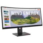 Lenovo ThinkVision T34WD-40 34" WQHD Ultrawide Business Monitor 99% sRGB and 99% BT.709 color gamut and 48-120Hz variable refresh rate, USB Hub - Downstream 3 x USB-A 3.2 Gen 1, 1 x USB-C 3.2 (PD 15W data only)Upstream 1 x USB-C 3.2 (PD upt