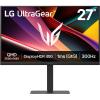 LG UltraGear 27G640A-B 27" QHD 300Hz Gaming Monitor 2560x1440 - IPS Panel - 1ms - HDMI 2.1 - DP 1.4 - USB-C 15W - Speakers - HDR400 - NVIDIA G-Sync Compatible - Tilt / Height / Pivot Adjustable - 100x100 VESA