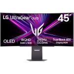 LG UltraGear 45GX900A-B 45" WQHD 240Hz Curved 800R Ultrawide OLED Gaming Monitor - 3440x1440 - 0.03ms - HDMI 2.1 - DP 1.4 - USB-C 65W - TrueBlack HDR400 - G-Sync Compatible & AMD FreeSync Premium Pro - Speaker - Height Adjustable - 100x100