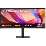 LG 34U650A-B 34" WQHD Curved Ultrawide Monitor -  3440x1440 -  HDMI + DP + USB-C 90W ,   Hieght Adjustable ,  100X100mm VESA