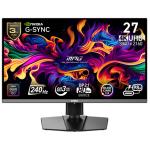 MSI MPG 272URX QD-OLED 27" 4K 240Hz QD-OLED Gaming Monitor with DP 2.1 80Gbps 3840x2160 - 0.03ms / 240Hz - DisplayPort 2.1 - HDMI 2.1 - USB-C 98W - G-Sync Compatible - HDR400 True Black - Height / Swivel / Tilt Adjustable - 100x100 VESA