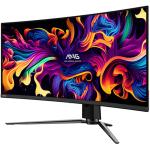 MSI MAG 341CQP QD-OLED 34" 175Hz Curved OLED Ultrawide Gaming Monitor - 3440x1440 - 0.03ms -- DisplayPort - 2X HDMI 2.1 - USB-C 15W - HDR True Black 400 - AMD FreeSync Premium Pro - Height Adjustable - 100x100 VESA