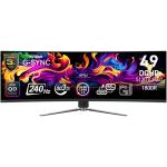 MSI MPG 491CQPX QD-OLED 49" 240Hz Curved OLED Ultrawide Gaming Monitor 5120x1440 - 0.03ms - True Black HDR400 - CLEARMR 13000 - DisplayPort - HDMI 2.1 - USB-C 98W - KVM - Height / Swivel / Tilt Adjustable - 100x100 VESA