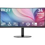 MSI Modern MD342CQP 34" Ultrawide Curved USB-C Business Monitor - Black 3440x1440 - DisplayPort - HDMI - USB-C 98W PD - USB Hub - KVM - Speakers - Height Adjustable Stand - 75x75 VESA