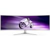 Philips Evnia 49M2C8900 49" Curved Ultrawide 240Hz OLED Gaming Monitor - White Color -  5120 x1440 - 0.03ms - True Black HDR400 - G-Sync Compatible - HDMI 2.1+ DisplayPort + USB-C 90W - Speakers - USB Hub - Height Adjustable - 100x100 VESA