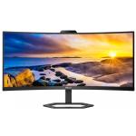 Philips 34E1C5600HE 34" Ultrawide Curved Monitor with Windows Hello Webcam - 3440x1440 - DisplayPort - HDMI - USB-C 65W - USB Hub - Speaker - Height / Tilt Adjustable - 100x100 VESA