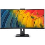 Philips 34B1U5600CH 34" Curved Ultrawide USB-C Docking Monitor with Camera - 3440x1440 - DisplayPort - HDMI - USB-C 100W- RJ45 - Pop-up Webcam - Speaker - USB Hub - Windows Hello - KVM Switch -  Height / Swivel / Tilt Adjustable - 100x100 V