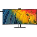 Philips 40B1U6903CH 40" 5k2k Curved Ultrawide Business Monitor with Thunderbolt4 -  5120x2160 - IPS Panel - DisplayPort - HDMI - Thunderbolt 4 - RJ45 - Pop-up Webcam - Speaker - USB Hub - Windows Hello - KVM Switch - Height / Swivel / Tilt