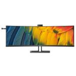 Philips 45B1U6900CH 45" Curved Ultrawide USB-C Docking Monitor 5120x1440 - 32:9 - DisplayPort - HDMI - USB-C 100W- RJ45 - HDR400 - Pop-up Webcam - Speaker - USB Hub - Windows Hello - KVM Switch - Height / Swivel / Tilt Adjustable - 100x100