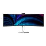 Philips 49B2U6900CH 49" Curved Ultrawide USB-C Docking Monitor with Pop-up Camera - 5120x1440 - 32:9 - DisplayPort - HDMI - USB-C 100W- RJ45 - HDR400 - Pop-up Webcam - Speaker - USB Hub - Windows Hello - KVM Switch - Height / Swivel / Tilt