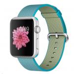 Apple Watch Sport 42mm Silver Aluminium Case with Scuba Blue Woven Nylon Band