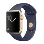 Apple Watch Series 2, 38mm Gold Aluminium Case with Midnight Blue Sport Band