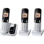 Panasonic KX-TGC223NZS Cordless Landline Telephone Triple Pack - Black/Silver - 1.6" Amber LED display - Backlit keys - Speakerphone & Answerphone