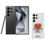 Samsung Galaxy S24 Ultra 5G Dual SIM Smartphone - 12GB+256GB - Titanium Black With Smart Flipsuit Case- Keith Haring White Edition
