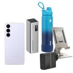 Samsung Galaxy S25 FE 5G Dual SIM Smartphone - 8GB+128GB - Icy Blue - Bonus CUKTECH No.15 SE 20000mAh Power Bank, Otterbox 50W Wall Charger,Momax Phone Stand,AquaFlask Dream 22oz Water Bottle - Dawn (Worth $259)