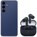 Samsung Galaxy S25 FE 5G Dual SIM Smartphone - 8GB+256GB - Navy Bonus Samsung Galaxy Buds3 FE True Wireless Noise Cancelling In-Ear Headphones - Black (Worth $229)