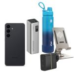 Samsung Galaxy S25 FE 5G Dual SIM Smartphone - 8GB+256GB - Jet Black - Bonus CUKTECH No.15 SE 20000mAh Power Bank, Otterbox 50W Wall Charger,Momax Phone Stand,AquaFlask Dream 22oz Water Bottle - Dawn (Worth $259)