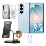 Samsung Galaxy S26 5G Dual SIM Smartphone - 12GB+256GB - Light Blue - Bonus Samsung 3-in-1 Qi2 Charging Dock, Galaxy SmartTag2 (White) & Spigen S26 5G Ultra Hybrid MagFit Zero One Case (Worth $377)