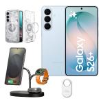 Samsung Galaxy S26+ 5G Dual SIM Smartphone - 12GB+256GB - Light Blue - Bonus Samsung 3-in-1 Qi2 Charging Dock, Galaxy SmartTag2 (White) & Spigen S26+ 5G Ultra Hybrid MagFit Zero One Case (Worth $377)