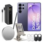 Samsung Galaxy S26 Ultra 5G Dual SIM Smartphone - 12GB+256GB - Cobalt Violet - Bonus Harman Kardon Onyx Studio 9 Wireless Stereo Speaker,CUKTECH No.15 Ultra Power Bank, SmartTag2(4 Pack) Momax Smartphone Stand (Worth $766)