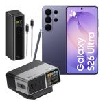 Samsung Galaxy S26 Ultra 5G Dual SIM Smartphone - 16GB+1TB - Cobalt Violet - Bonus CUKTECH No.30 Ultra 300W Desktop Charging Station & CUKTECH No.15 Ultra 20000mAh Power Bank (Worth $508)
