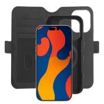 3SIXT iPhone 16 Pro (6.3") Neo Wallet Case - Black 3x Card Storage & Cash Stash - RFID Protection - MagSafe & Qi Charging Compatible