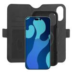 3SIXT iPhone 16 Plus (6.7") Neo Wallet Case - Black 3x Card Storage & Cash Stash - RFID Protection - MagSafe & Qi Charging Compatible